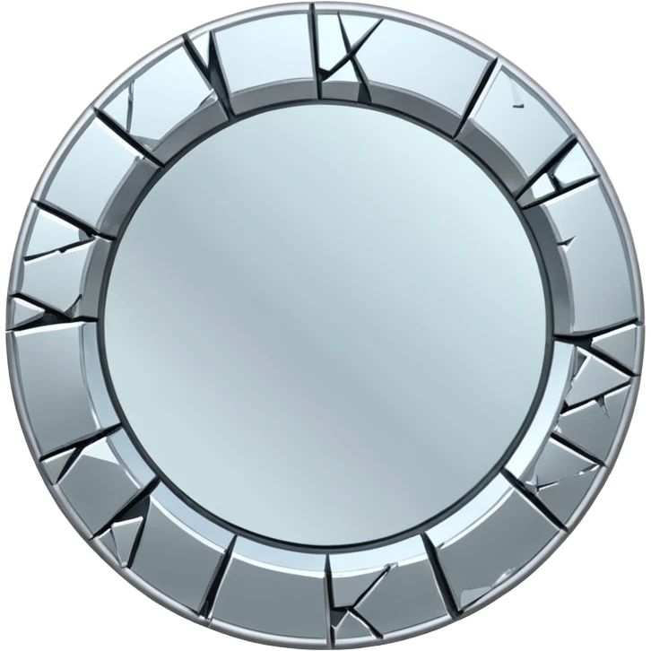 broken round mirror emoji