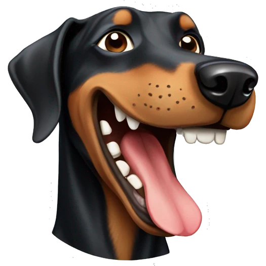laughing doberman emoji