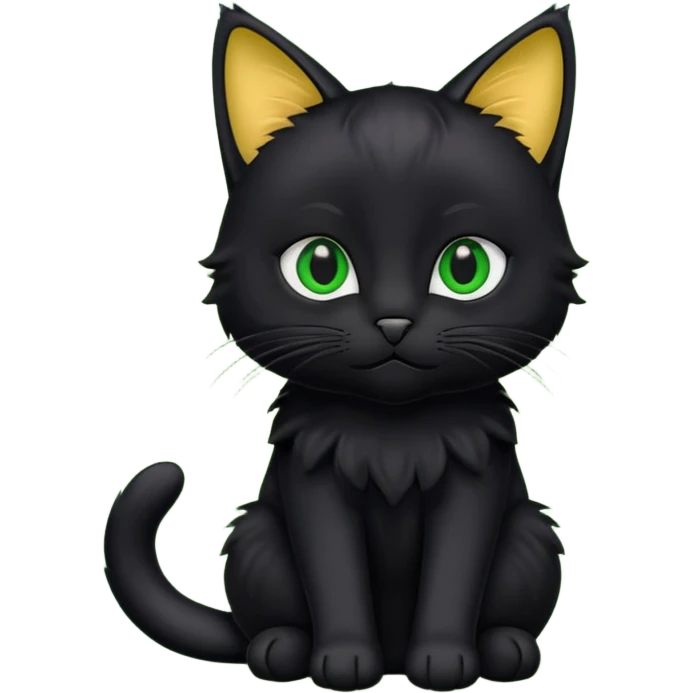 Chat noir assis emoji