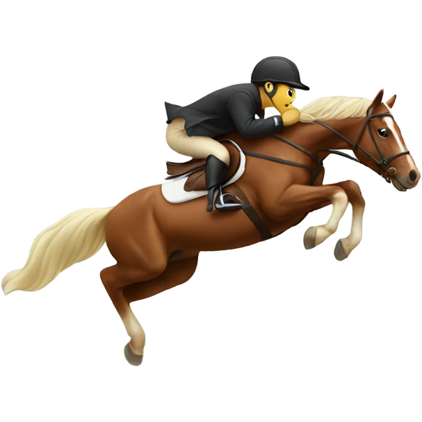 Horse jumping a fence  emoji
