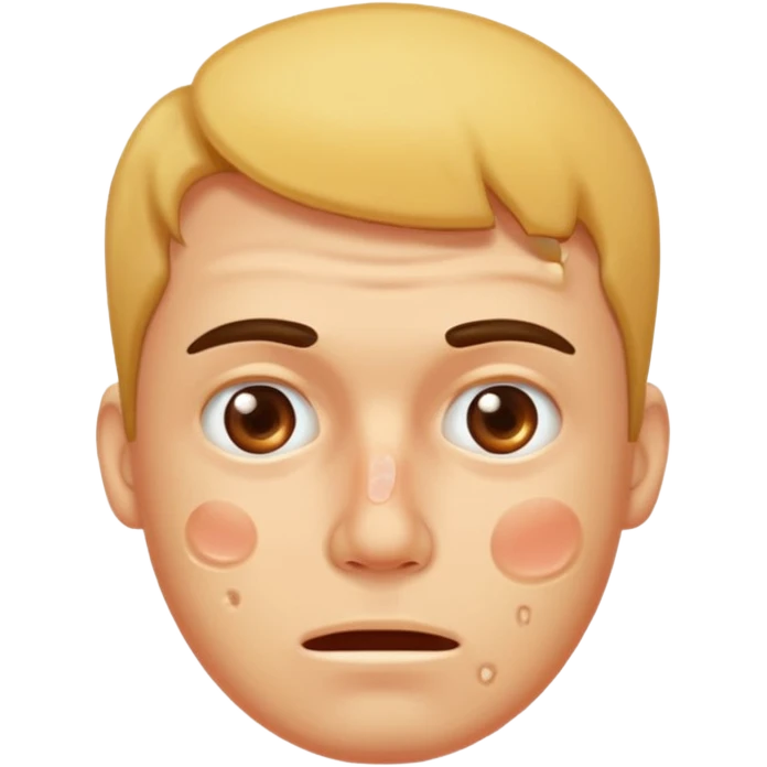 man with lots of acne face emoji