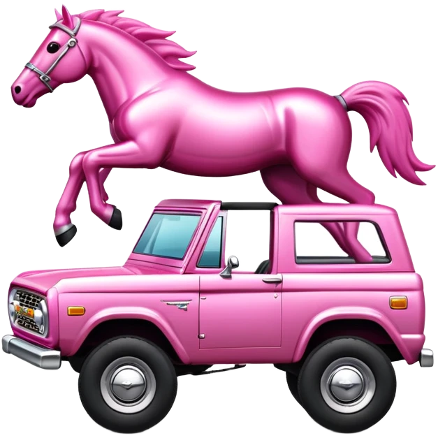 Pink bronco emoji