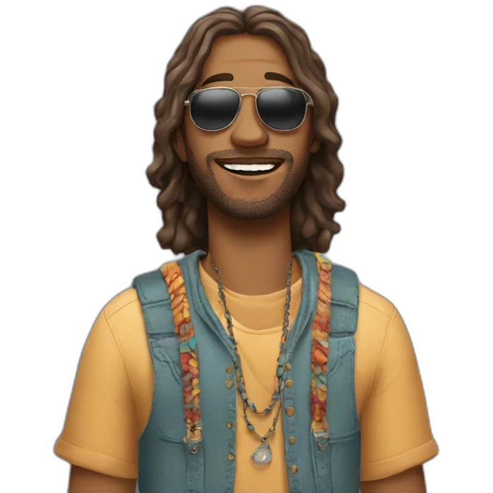 hippie jazz cool guy vibe emoji