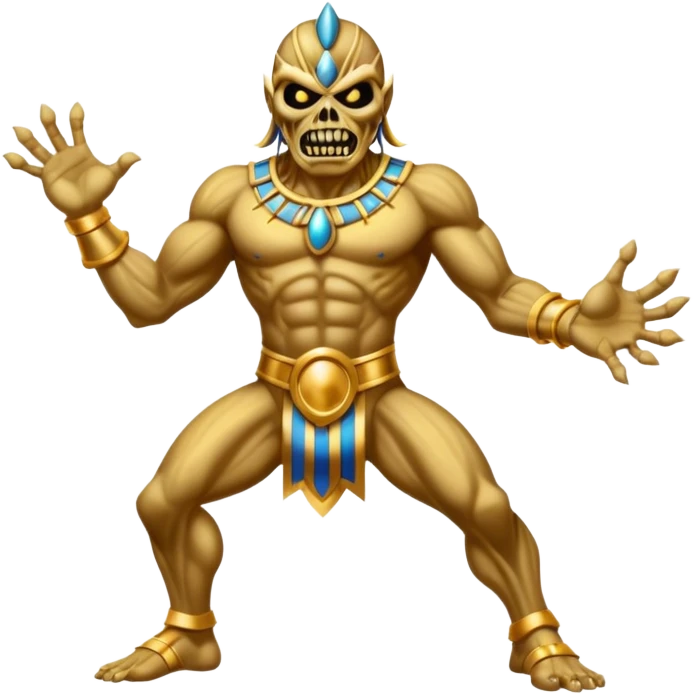 iron maiden monster powerslave egypt eddie elegante glamour sparkle dance emoji