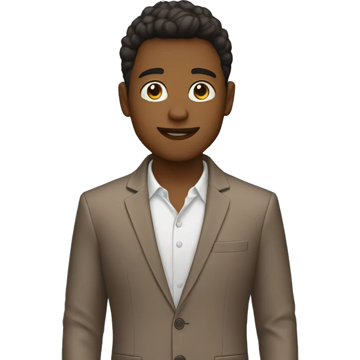 Boy with blazer mocca emoji