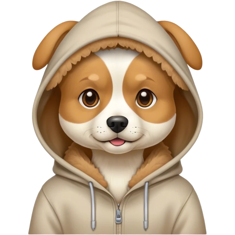 dog wearing hoodie emoji