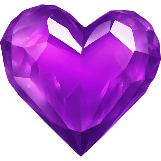 Purple crystal heart spin emoji