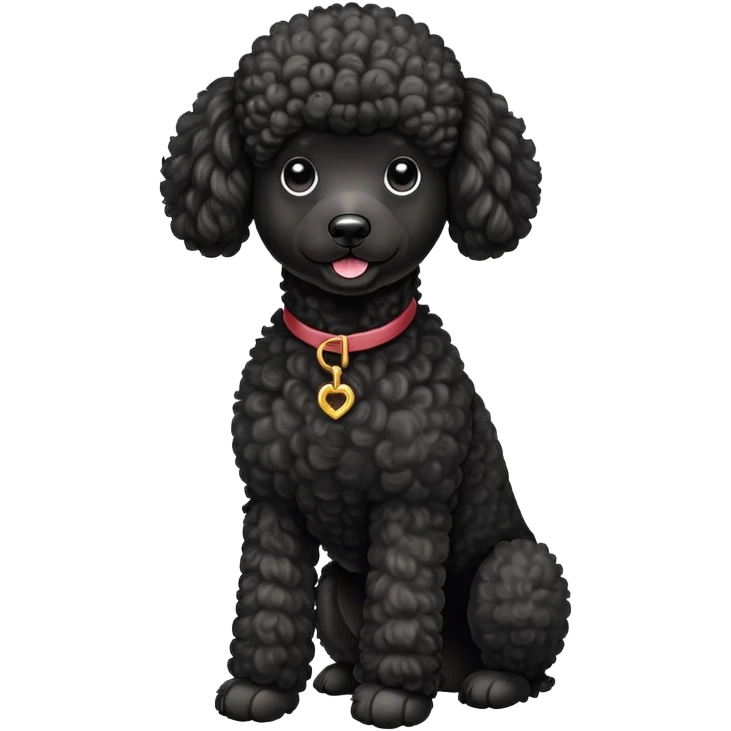 black french poodle dog emoji