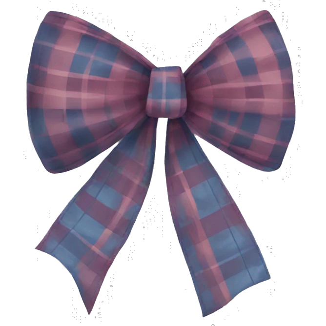 Plaid bow emoji