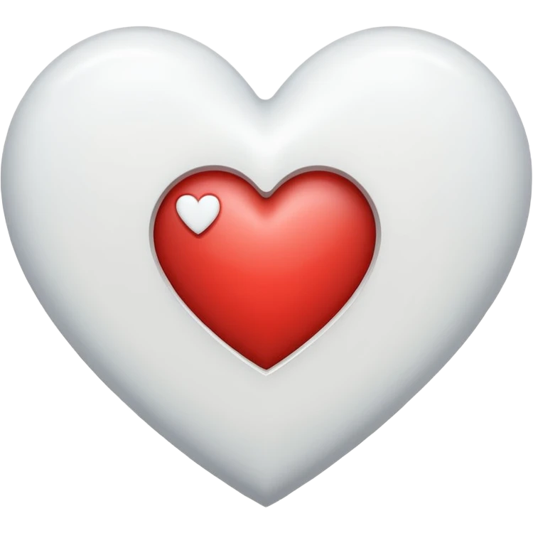 Genera varias opciones de emojis de corazón que tenga blanco y se marque j y s  emoji