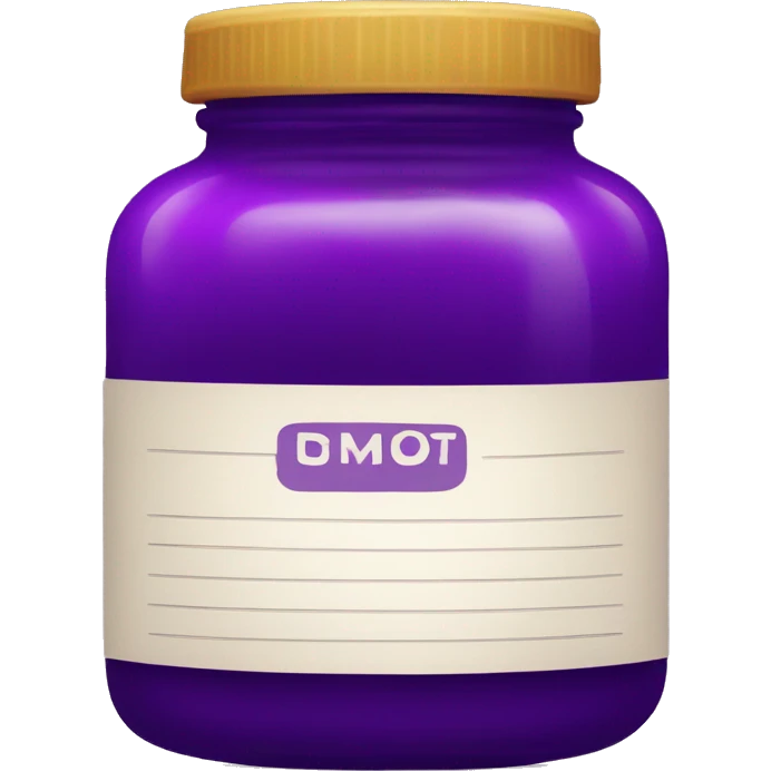 a short and little fat jar of purple ink  emoji