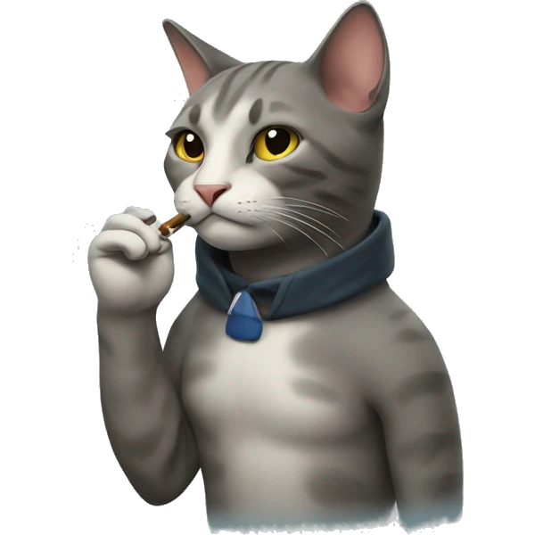 Cat smoking emoji