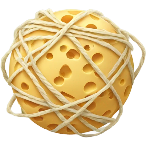 A ball of string and cheese emoji