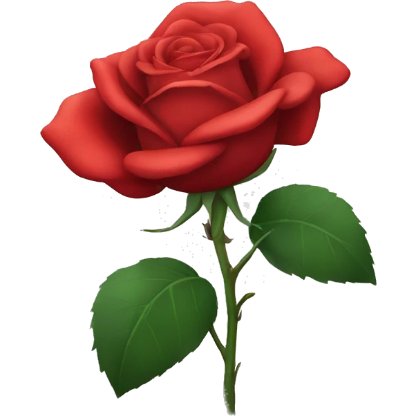 red Rose blooming emoji