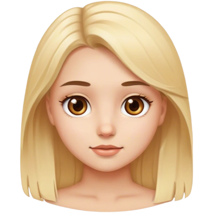 cute blonde with brown eyes emoji