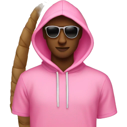Pink palm palm hoodie emoji