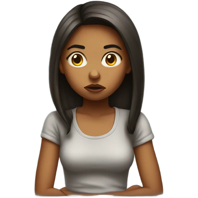 Girl pouting  emoji