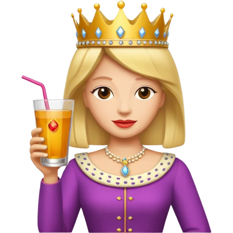 queen with drink emoji