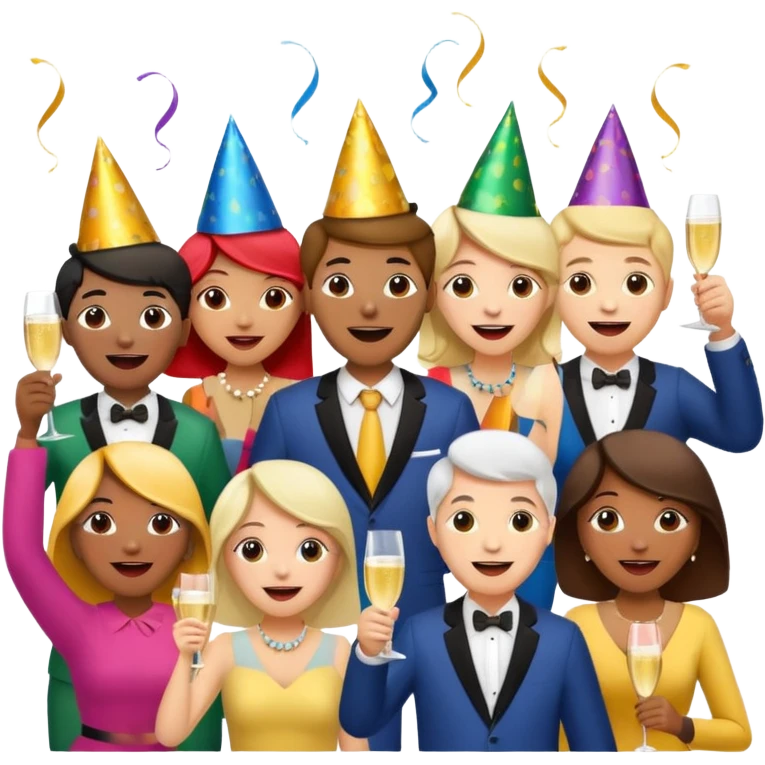 cheers and shouting happiness emoji