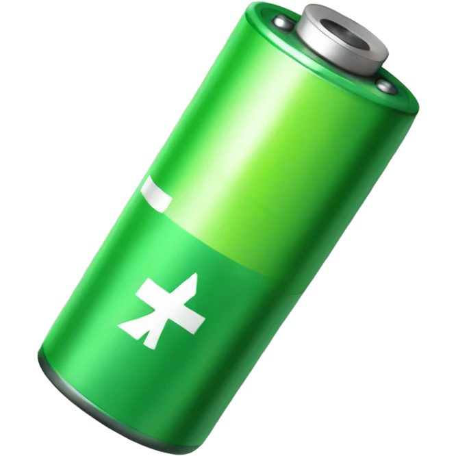 Shamed Green battery  emoji