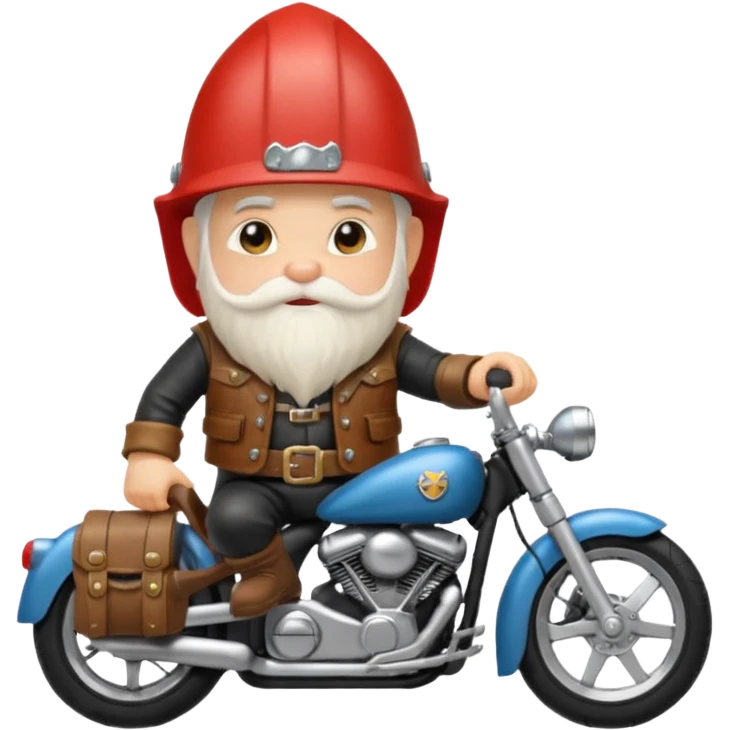Animated Gnome biker emoji