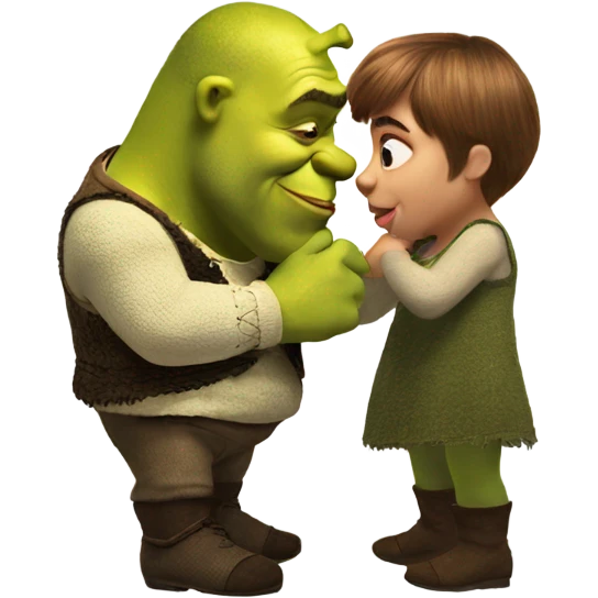 shrek kissing shrek emoji