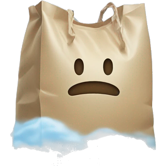 Plastic bag on sky emoji