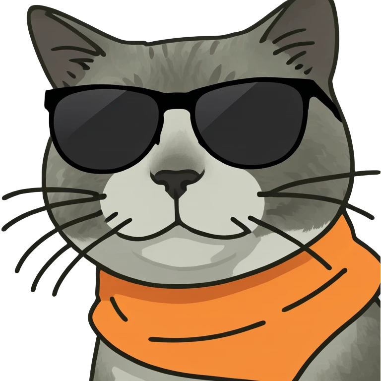 Cat with sunglasses emoji
