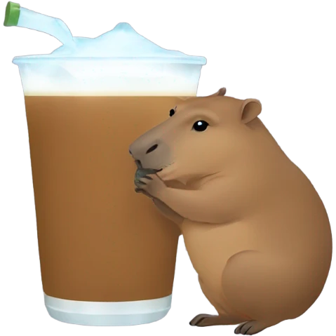 capibara tomando mat mate emoji