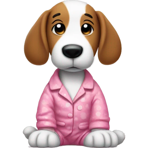 Snoopy in pink pajamas emoji