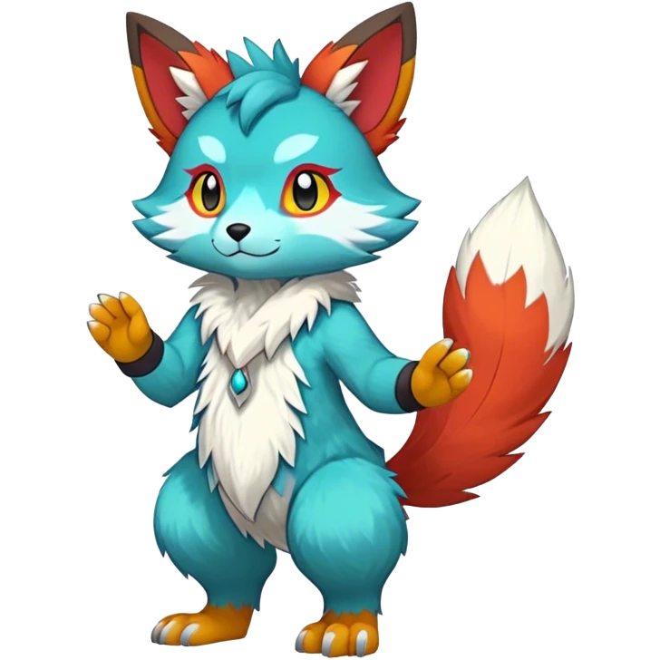 Cool Anthro Sona Fakemon Full Body emoji