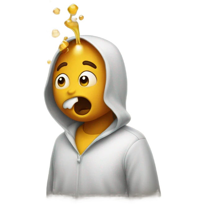 Throwing up honey emoji
