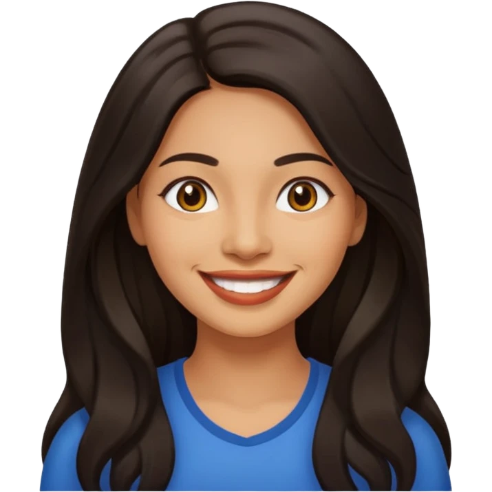 mujer colombiana con pelo largo emoji
