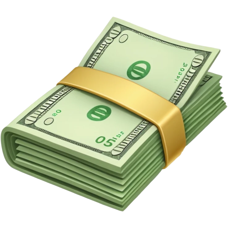 A bill of money emoji