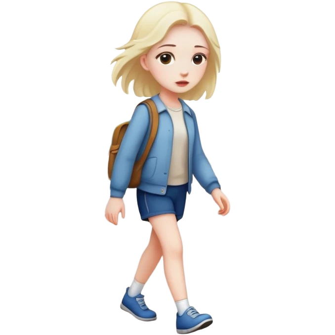 crear una chica caminando sola por la calle  emoji