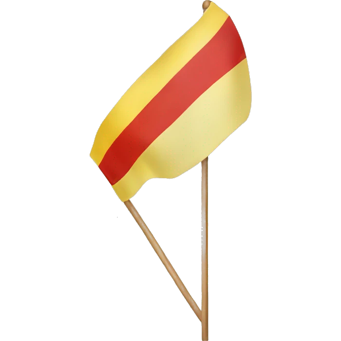 Yellow and red flag small emoji emoji