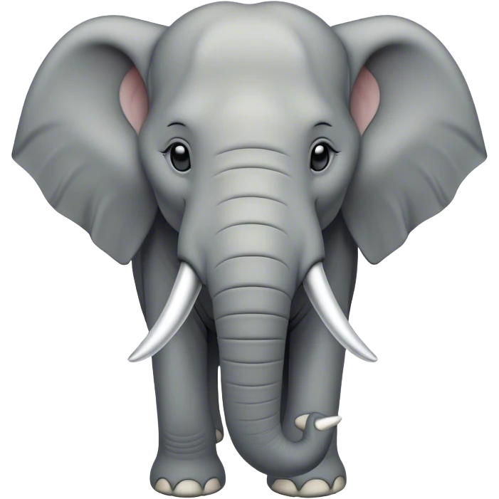 Cinematic Noble Elephant Portrait Emoji, Poised and regal, with a massive, majestic build and a smooth, well-groomed gray hide adorned with gentle wrinkles and proud tusks, deep-set soulful eyes, Simplified yet sharp and sophisticated features, highly detailed, glowing with a soft, dignified glow, high shine, intelligent and gentle, stylized with an air of ancient wisdom, focused and attentive, soft glowing outline, capturing the essence of a watchful and confident giant, so majestic it feels as though it could trump out of the screen with effortless authority! emoji