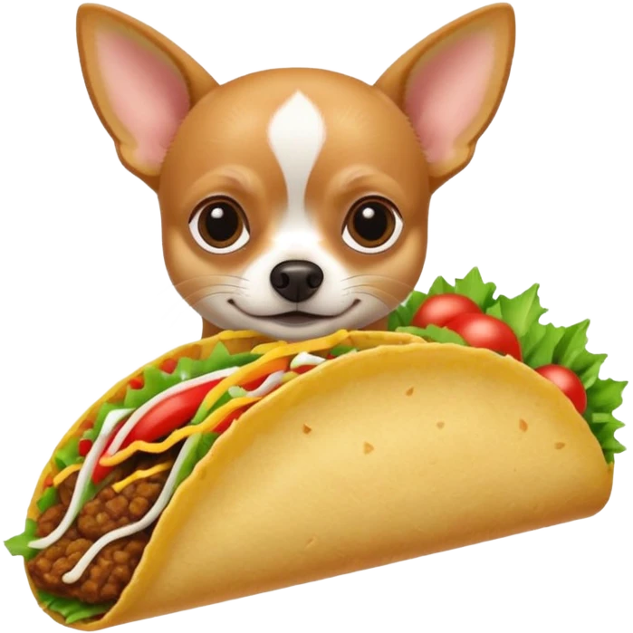 Chihuahua with a taco emoji