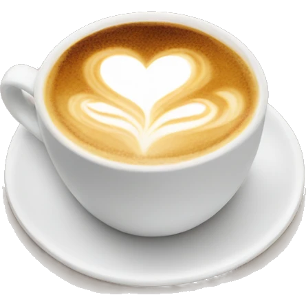 Latte art heart  emoji