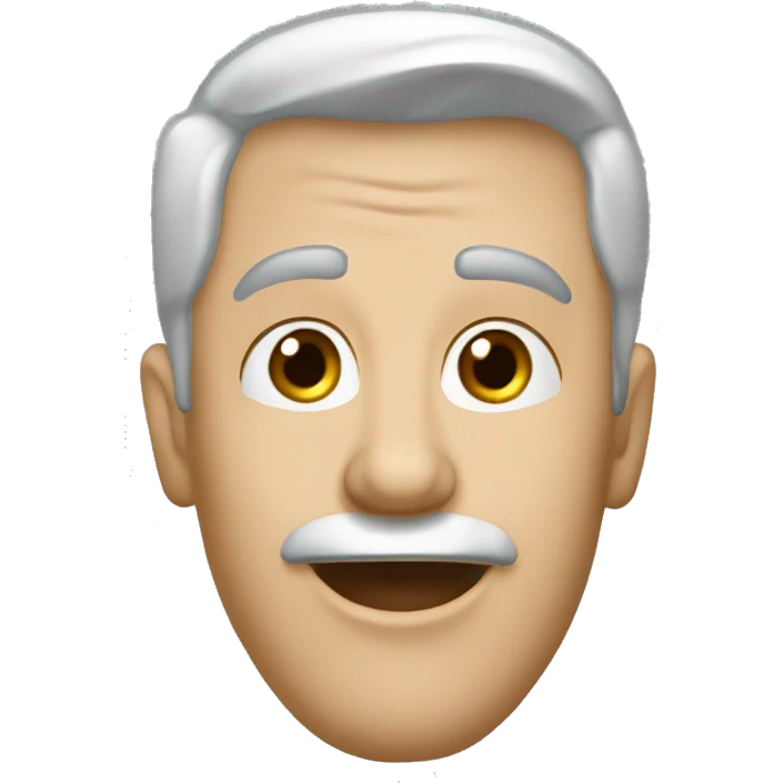 Белая собака, шпиц, радостная. emoji