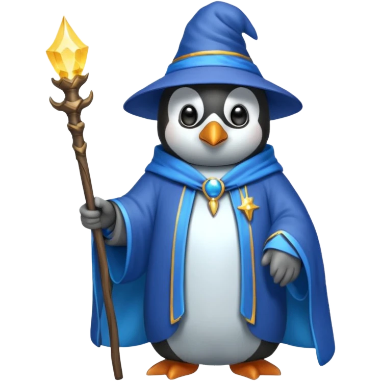 Penguin Wizard emoji