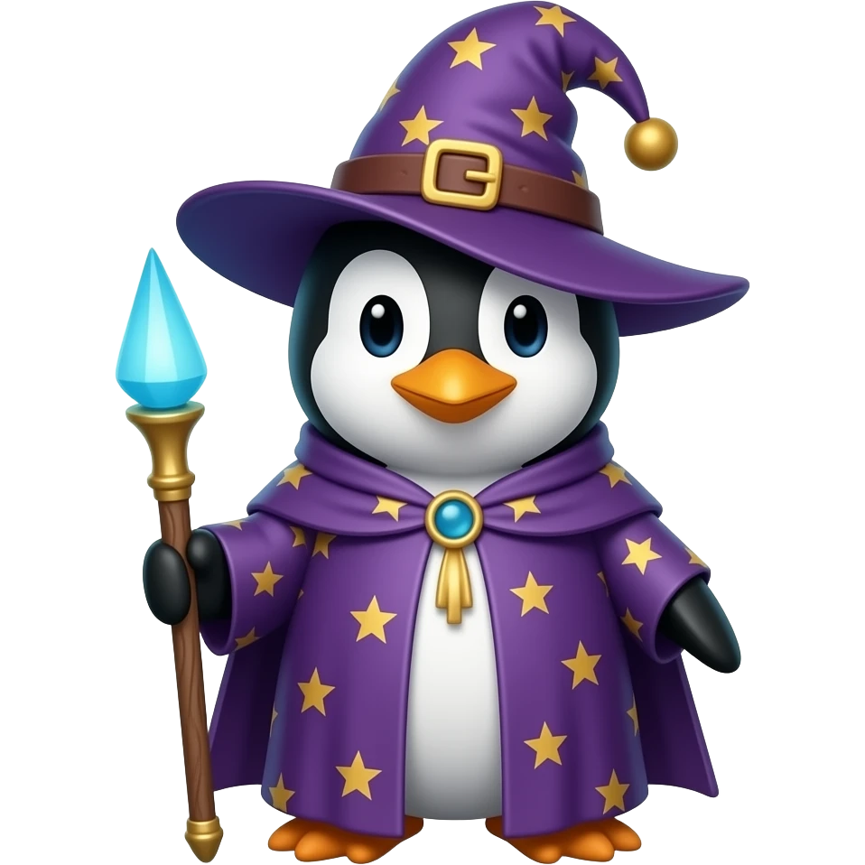 Penguin Wizard emoji