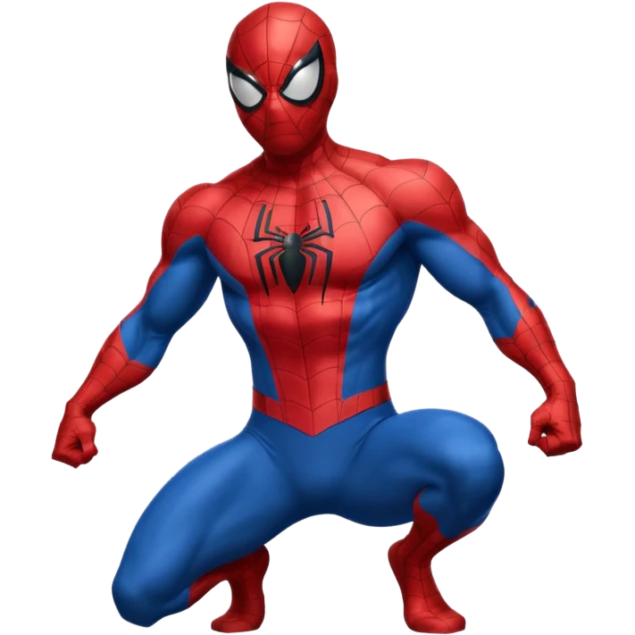 Spiderman in classic red and blue suit emoji