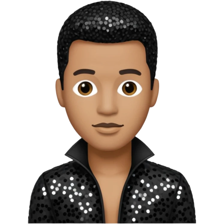Joe, R&B Singer with black sequin outfit emoji