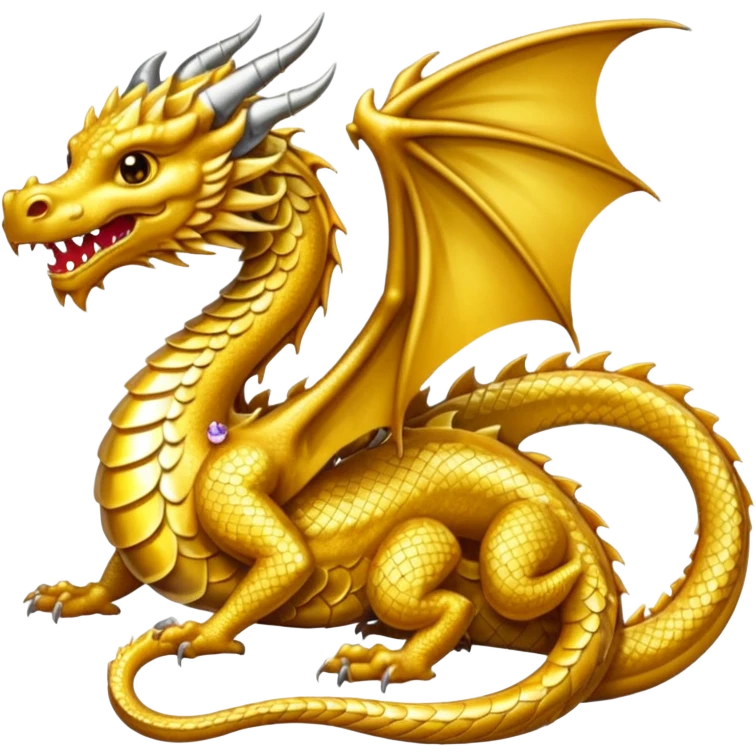 Dragon sitting on treasure  emoji