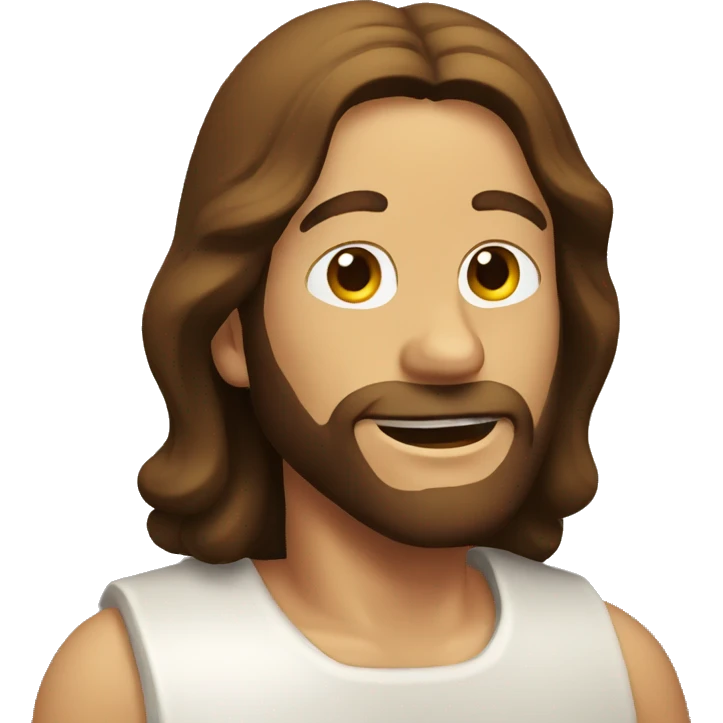 Jesus eating steak emoji