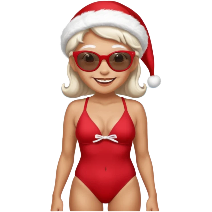 Beach Mrs Claus emoji