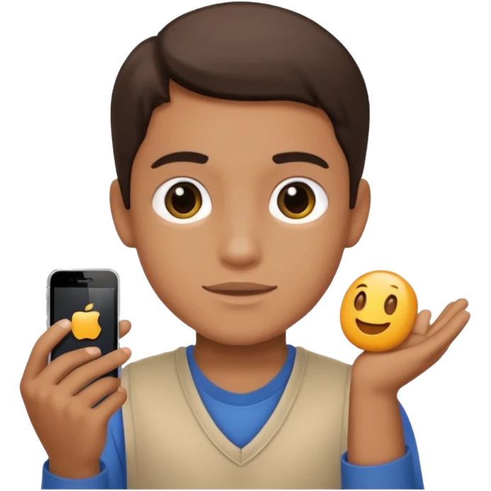 Mason6-7 holding a 41 emoji