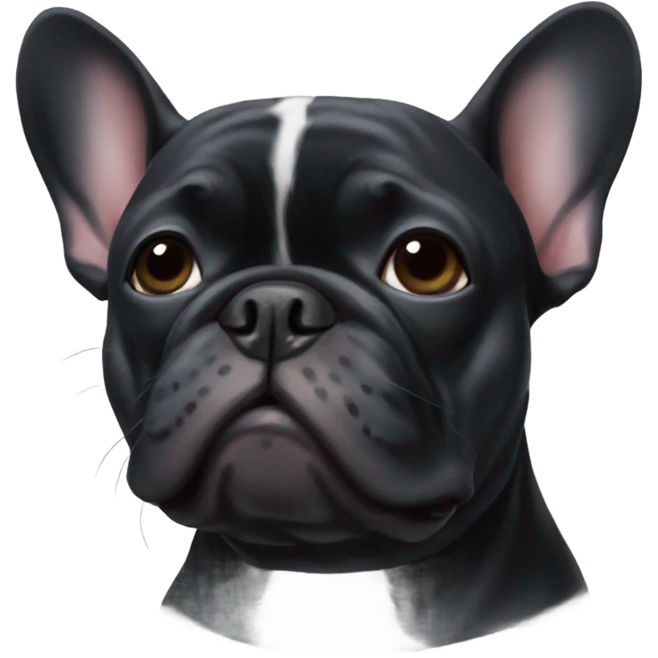 Black French bulldog emoji