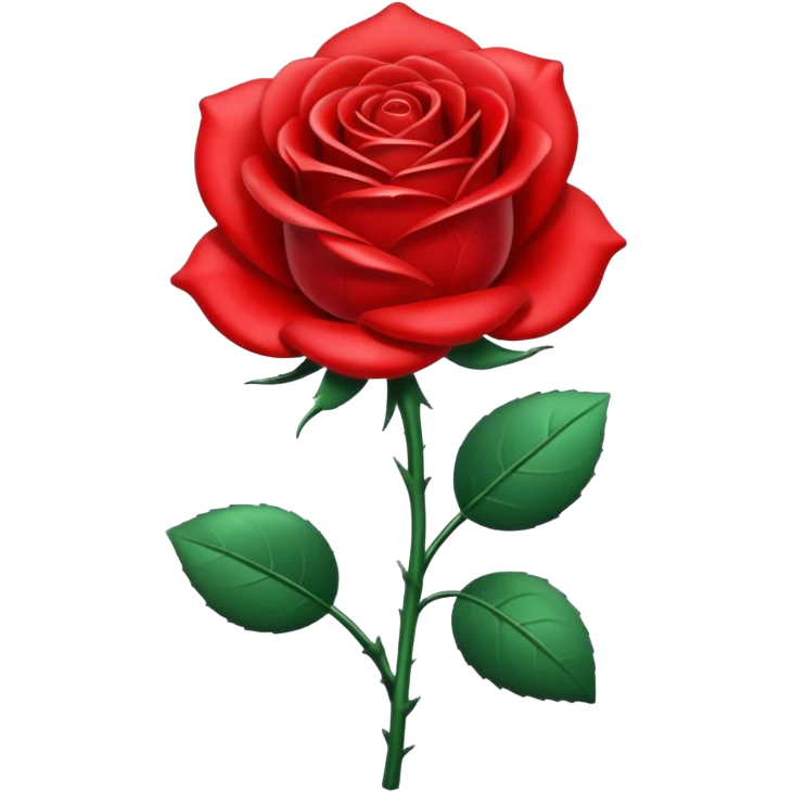 metal rose, without green leaves, just flower emoji